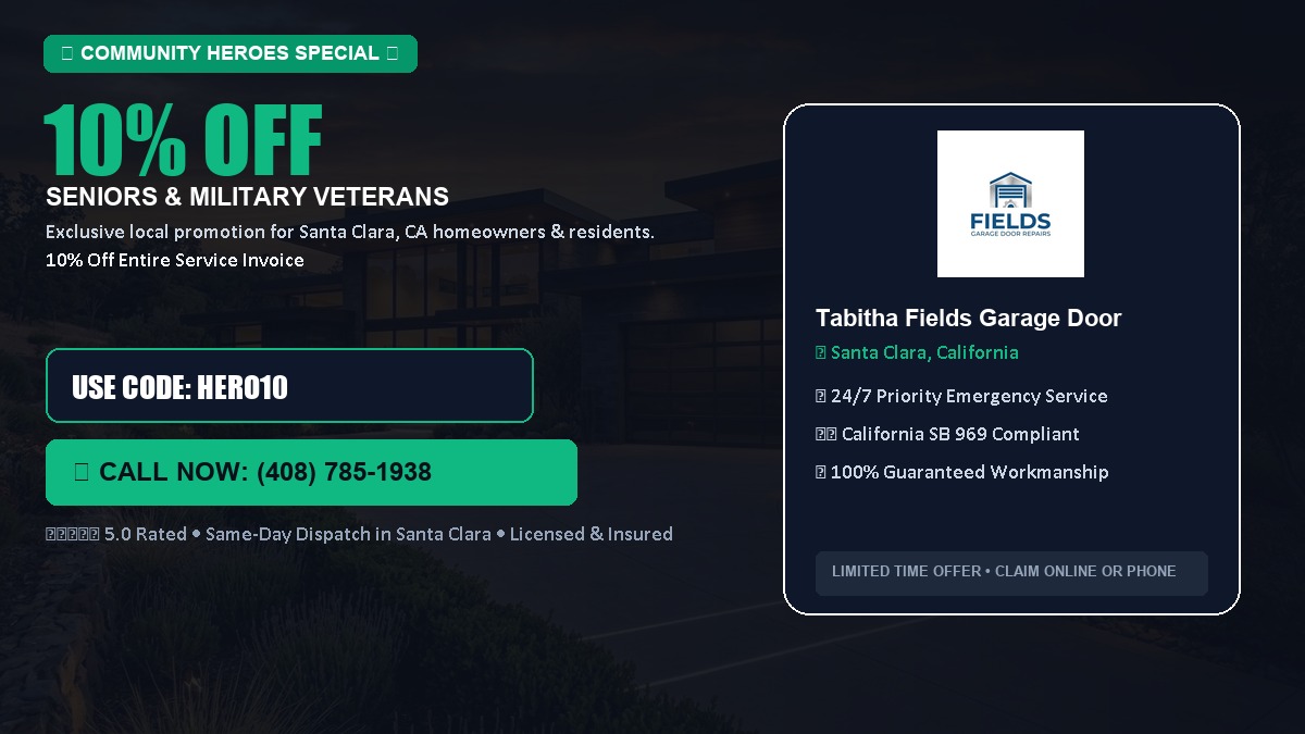 10% OFF Senior Citizens (65+) & Military / Veteran Community Discount in Santa Clara, CA